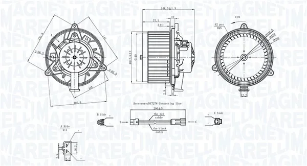 vnitřní ventilátor MAGNETI MARELLI 069412742010