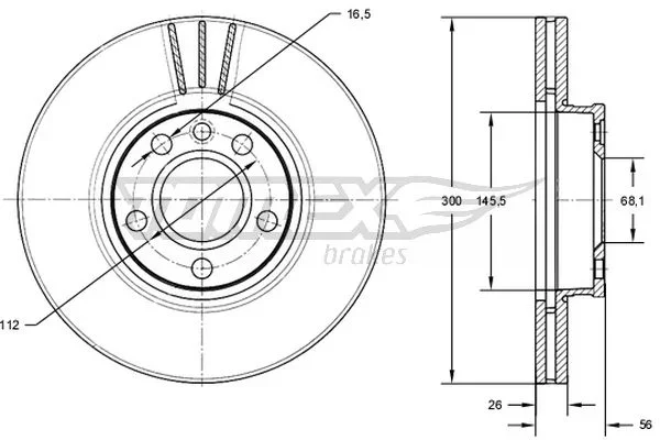 Brzdový kotouč Tomex Brakes TX71-33
