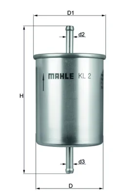 Palivový filtr MAHLE KL2