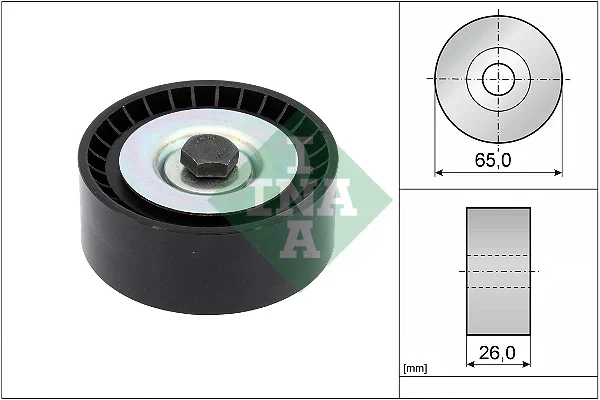 Vratná/vodicí kladka, klínový žebrový řemen Schaeffler INA 532091610