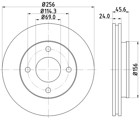 Brzdový kotouč HELLA 8DD355111-511