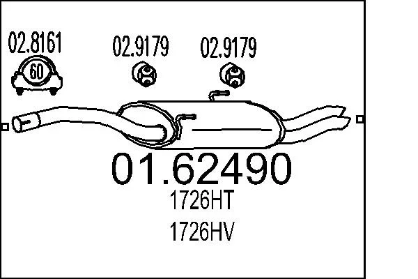 Zadni tlumic vyfuku MTS 01.62490