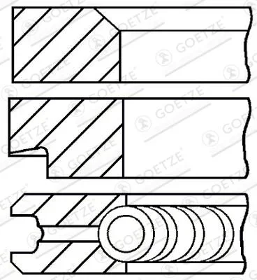 Sada pistnich krouzku GOETZE ENGINE 08-176600-00