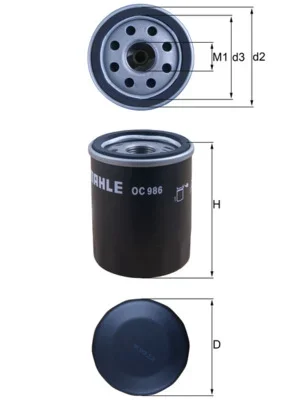 Olejový filtr MAHLE OC986