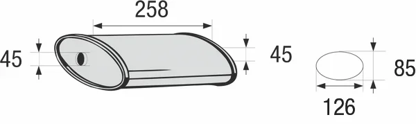 Střední tlumič výfuku, univerzální BOSAL 248-059 Střední tlumič výfuku, univerzální BOSAL 248-059