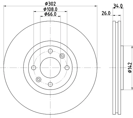Brzdový kotouč HELLA 8DD355111-321