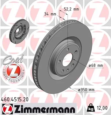 Brzdový kotouč ZIMMERMANN 460.4515.20
