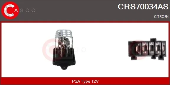 Odpor, vnitřní tlakový ventilátor CASCO CRS70034AS