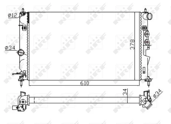 Chladič, chlazení motoru NRF 50563A