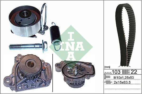 Vodni pumpa + sada ozubeneho remene Schaeffler INA 530050531