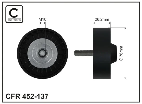 Vratna/vodici kladka, klinovy zebrovy remen CAFFARO 452-137