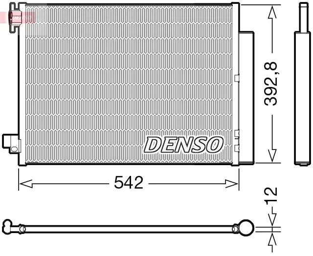 Kondenzátor, klimatizace DENSO DCN37004 Kondenzátor, klimatizace DENSO DCN37004