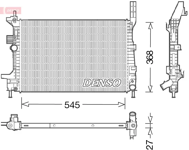 Chladič, chlazení motoru DENSO DRM10029