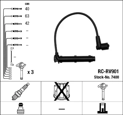 Sada kabelů pro zapalování NGK 7408 – OE NGC104250