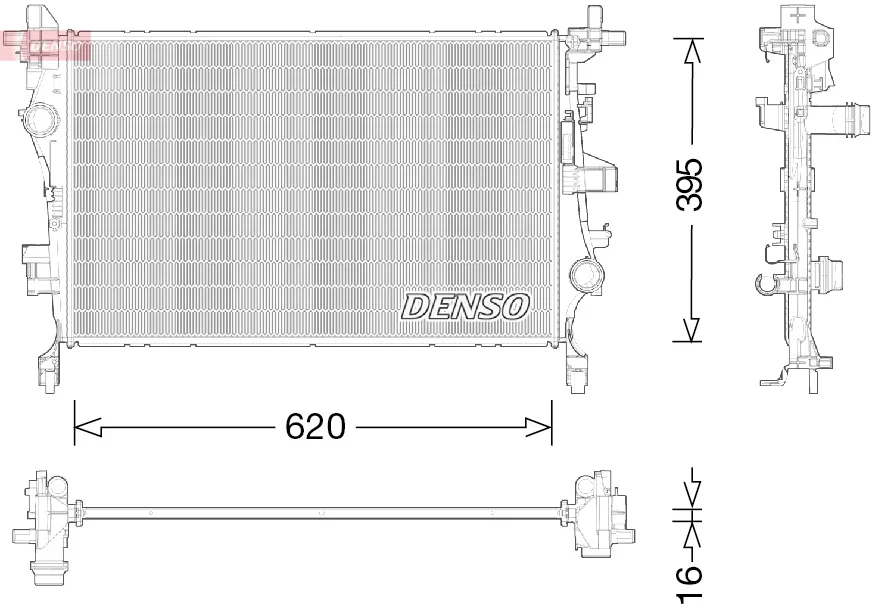 Chladič, chlazení motoru DENSO DRM09044