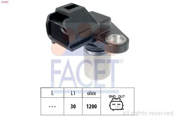 Snímač, poloha vačkového hřídele FACET 9.0497 – OE 90919-05029 Snímač, poloha vačkového hřídele FACET 9.0497 – OE 90919-05029