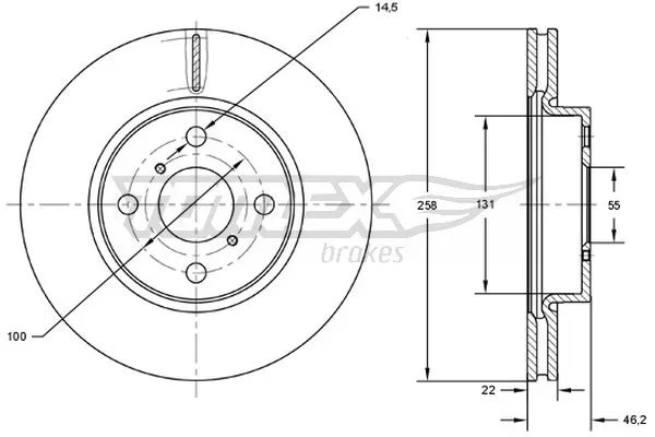Brzdový kotouč Tomex Brakes TX71-70
