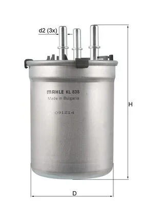 Palivový filtr MAHLE KL838 – OE 6R0127400D