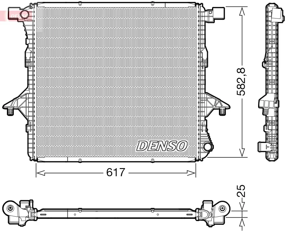 Chladič, chlazení motoru DENSO DRM32052 – OE 2H0121253A