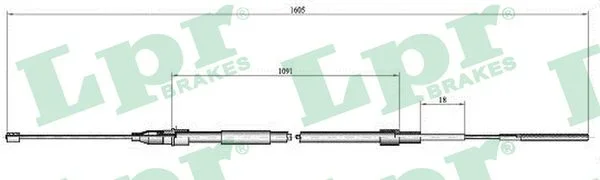 Tažné lanko, parkovací brzda LPR C0651B – OE 867609721