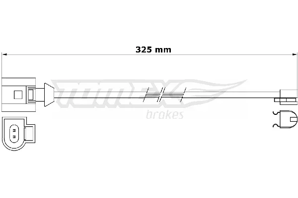 Vystrazny kontakt, opotrebeni oblozeni Tomex Brakes TX31-26