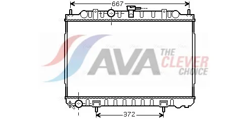 Chladič, chlazení motoru AVA Clever Choice DN2238