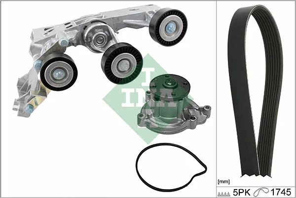 Vodní pumpa + klínový žebrový řemen Schaeffler INA 529014830