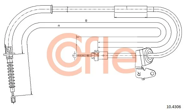 Tazne lanko, parkovaci brzda COFLE 10.4306 – OE 34406770868