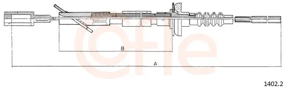 Tazne lanko, ovladani spojky COFLE 1402.2 – OE 7680262 Tazne lanko, ovladani spojky COFLE 1402.2 – OE 7680262