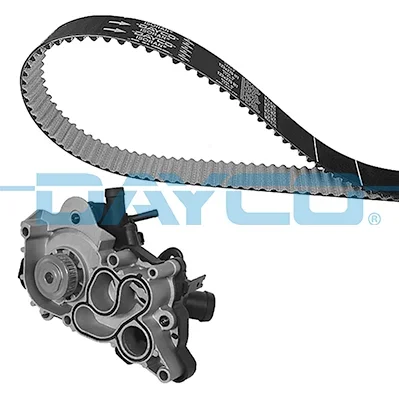 Vodní pumpa + sada ozubeného řemene DAYCO KTBWP12120 – OE SKODA