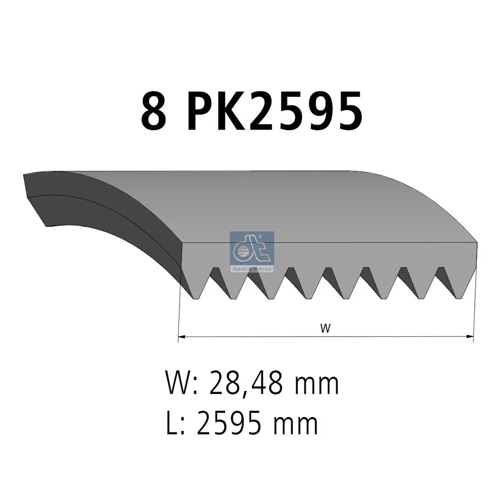 ozubený klínový řemen DT Spare Parts 1.21852