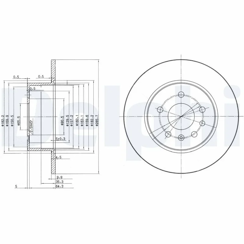 Brzdový kotouč DELPHI BG3274