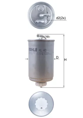 Palivový filtr MAHLE KL43