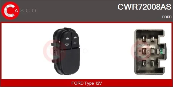 Spínač, zvedací zařízení oken CASCO CWR72008AS