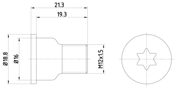Sroub, brzdovy kotouc TEXTAR TPM0005