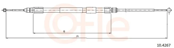 Tazne lanko, parkovaci brzda COFLE 10.4267 – OE 34403400796