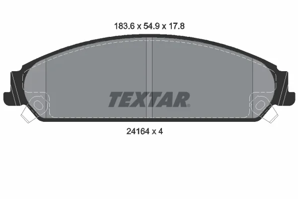 Sada brzdových destiček, kotoučová brzda TEXTAR 2416401