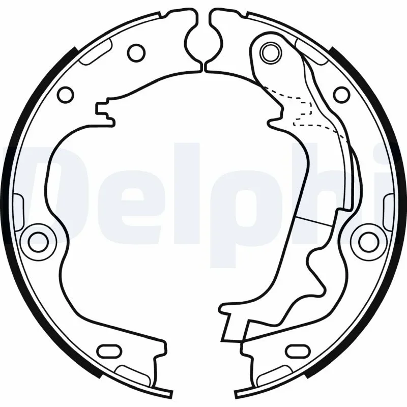 Sada brzdových čelistí, parkovací brzda DELPHI LS2083 Sada brzdových čelistí, parkovací brzda DELPHI LS2083