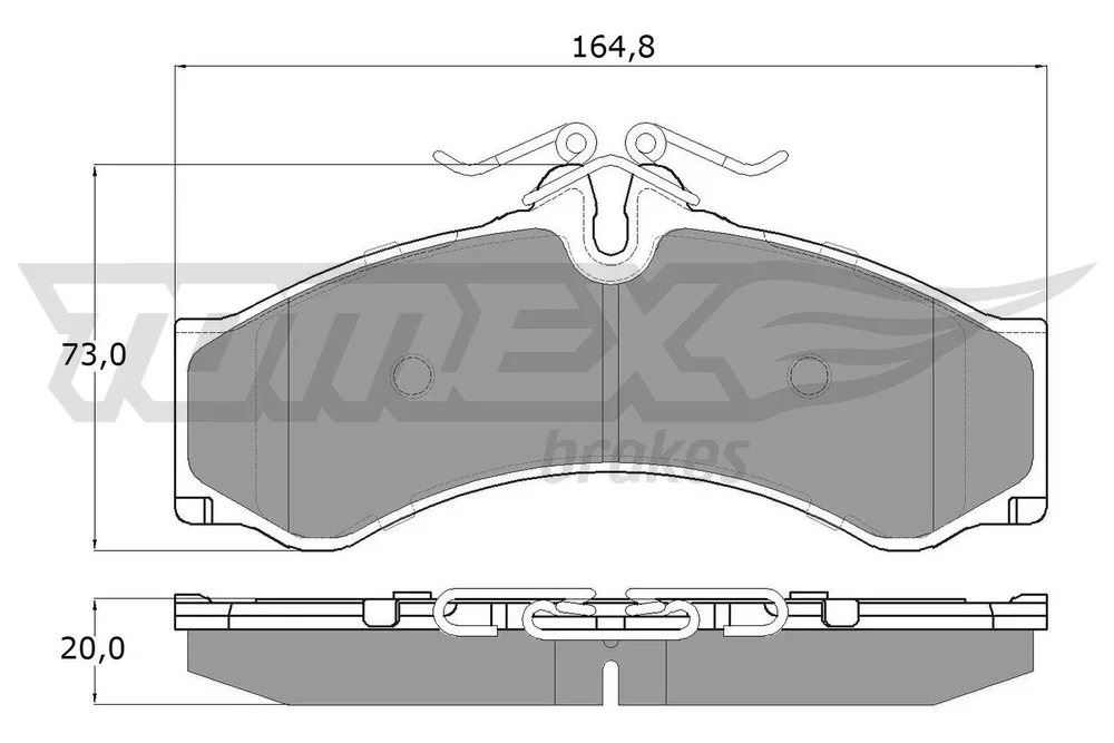 Sada brzdových destiček, kotoučová brzda Tomex Brakes TX11-48