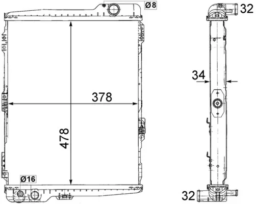Chladič, chlazení motoru MAHLE CR253000S Chladič, chlazení motoru MAHLE CR253000S