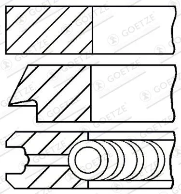 Sada pistnich krouzku GOETZE ENGINE 08-432200-00 – OE 11257812636